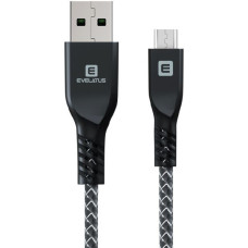 Evelatus Kabelis Evelatus Universal Data Cable MicroUSB EDC03 Black