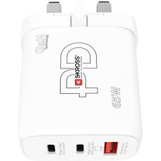 Skross Adapteris Skross  Power Charger 65W PD GaN UK USB charger Indoors Max. output current 3.25 A USB 2.0 port A, USB-C White