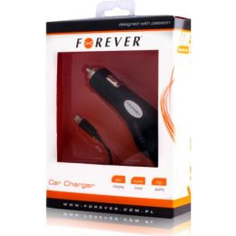 Forever Auto lādētāji Forever Apple iPhone 5 Lightning 1100mA Forever HQ Black