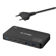 Blitzwolf Adapteris BlitzWolf  Charging Station Blitzwolf BW-i100 5in1 120W