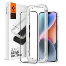 Spigen Aizsargstikls Spigen  Spigen Alm Glass FC iPhone 14/13 Pro/13 szkło hartowane czarna ramka z ramką montażową AGL03725