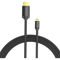 Vention Parveidotājs Vention  HDMI-D Male to HDMI-A Male Cable Vention AGIBI 3m, 4K 60Hz (Black)