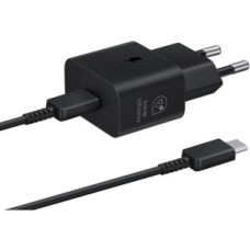 Samsung Adapteris Samsung  USB-C 25W Travel Charger + USB-C Data Cable EP-T2510XBE Black