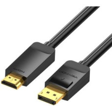 Vention Parveidotājs Vention  DisplayPort 1.2 to HDMI 1.4 Cable Vention HAGBI 3m, 4K 30Hz (Black)