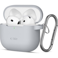 Tech-Protect Maciņš austiņām Tech-Protect Apple AIRPODS 4 CRAYON SILICONE HOOK CASE Grey