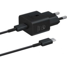 Samsung Adapteris Samsung  Samsung EP-T2510XBEGEU 25W SFC GaN wall charger with USB-C cable - black