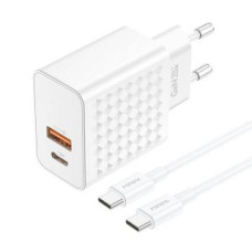 Foneng Adapteris Foneng  Foneng EU42 USB-C+USB-A 20W power charger + USB-C - USB-C cable (white)