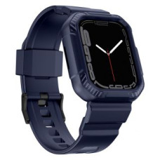 Kingxbar Siksniņa Kingxbar  Kingxbar CYF106 2in1 armored case for Apple Watch SE, 9, 8, 7, 6, 5, 4, 3, 2, 1 (41, 40, 38 mm) with strap blue