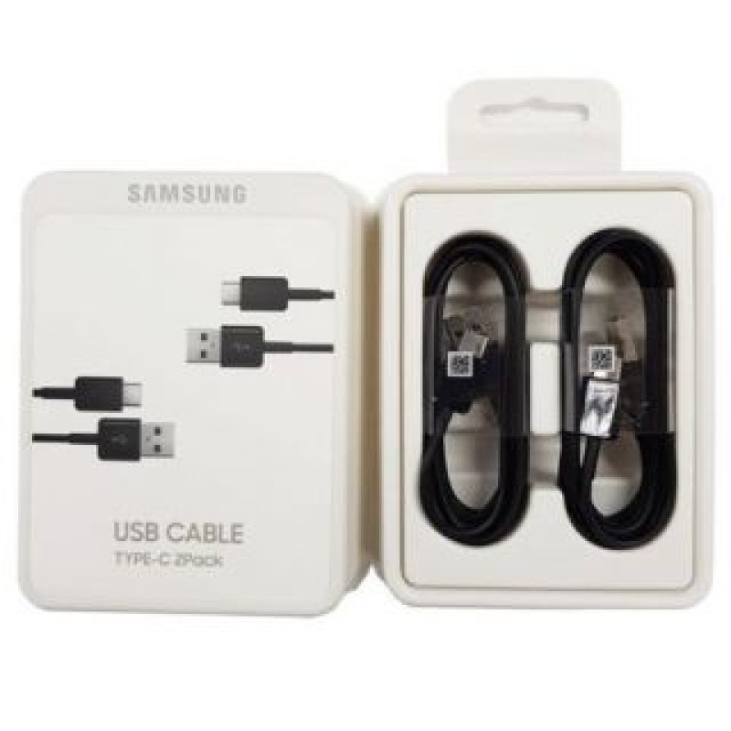 Samsung Kabelis Samsung  Kabel Samsung EP-DG930MB USB-C  2 szt. czarny/black