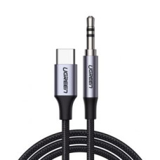 Ugreen Kabelis Ugreen  Round USB-C Audio Cable 3.5mm M/M Aluminum Shell 1m Grey