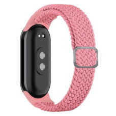 Ilike Siksniņa iLike Universal Mi Band 8 wristband bracelet Braided fabric strap Pink