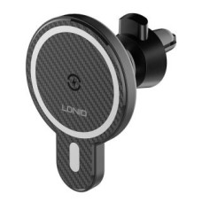 Ldnio Auto turētājs LDNIO  LDNIO Car Mount ,MA20 with inductive charger 15W and metal ring (Black)