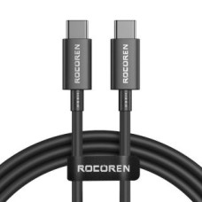 Rocoren Kabelis Rocoren  Fast Charging cable Rocoren USB-C to USB-C Simples Series 100W, 1m (black)