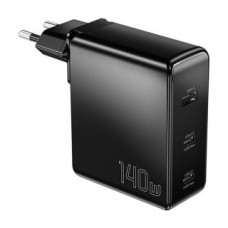 Essager Adapteris Essager  Wall charger, Essager, ECT2CA-MQB01-Z, 2xUSB-C, USB-A, 140W (black)