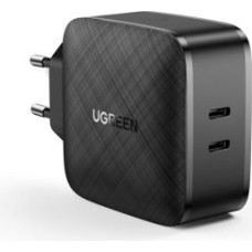 Ugreen Adapteris Ugreen  Ugreen wall charger 2x USB Type C 66W Power Delivery 3.0 Quick Charge 4.0+ black (CD216)