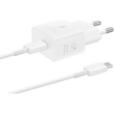 Samsung Adapteris Samsung  USB-C 25W Travel Charger + USB-C Data Cable EP-T2510XWE White