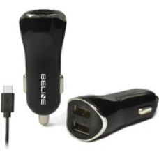 Beline Auto lādētāji Beline  Beline Ład. sam. 2xUSB + USB-C 2,1A czarna/black