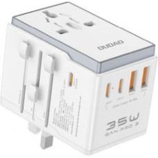 Dudao Adapteris Dudao  Dudao A35Pro 35W EU / UK / AUS / US / JP travel adapter 3x USB-C 2x USB-A - white