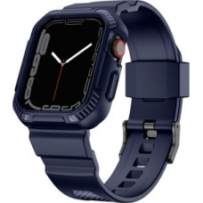 Kingxbar Siksniņa Kingxbar  Kingxbar CYF106 2in1 armored case for Apple Watch SE, 9, 8, 7, 6, 5, 4, 3, 2, 1 (41, 40, 38 mm) with strap blue