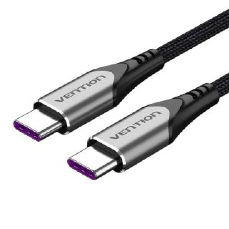 Vention Kabelis Vention  USB-C 2.0 to USB-C Cable Vention TAEHD 0.5m PD 100W Gray