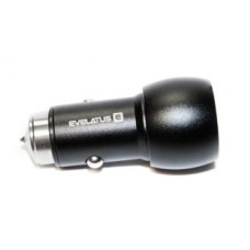 Evelatus Auto lādētāji Evelatus - Car Charger EC7DC01 BLACK 3.1A 2USB port with stainless steel escape tool Black