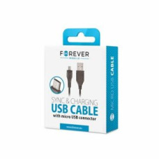 Forever Kabelis Forever  MicroUSB 1A Cable Black