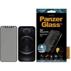 Panzer Glass Cits mobilo telefonu aksesuārs Panzer Glass  PanzerGlass E2E Super+ Microfracture antibacterial privacy tempered glass for iPhone 12 / 12 Pro - with black frame