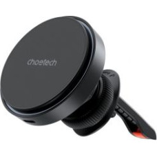 Choetech Auto turētājs Choetech  Choetech T205-F magnetic holder with 15 W inductive charger - black