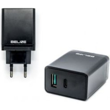 Beline Adapteris Beline  Beline Ład. siec. 1xUSB i 1xUSB-C 5A 18W czarny/black (only head)