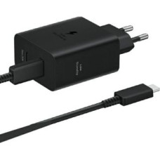 Samsung Adapteris Samsung  Ład. siec. Samsung EP-T5020XBEGEU PD 50W + kabel USB-C/USB-C 5A 1.8m Super Fast Charge czarny/black