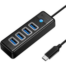 Orico Cits mobilo telefonu aksesuārs Orico  Orico HUB USB-C to 4x USB 3.0 5Gbps 0,15m Black