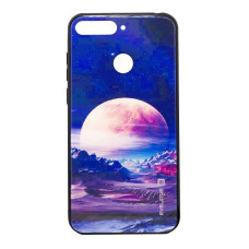 Evelatus Aizmugurējais vāciņš Evelatus Huawei Y6 2018 Picture Glass Case Valley Moon