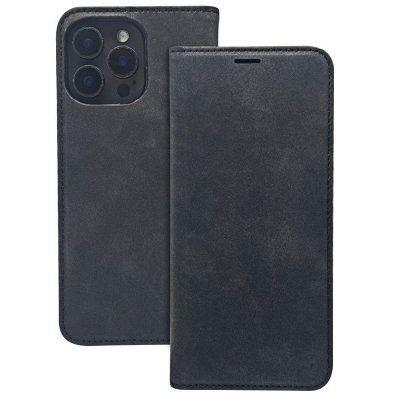 Ilike Atveramie maciņi iLike Samsung Galaxy A35 5G Smart Suede case Black