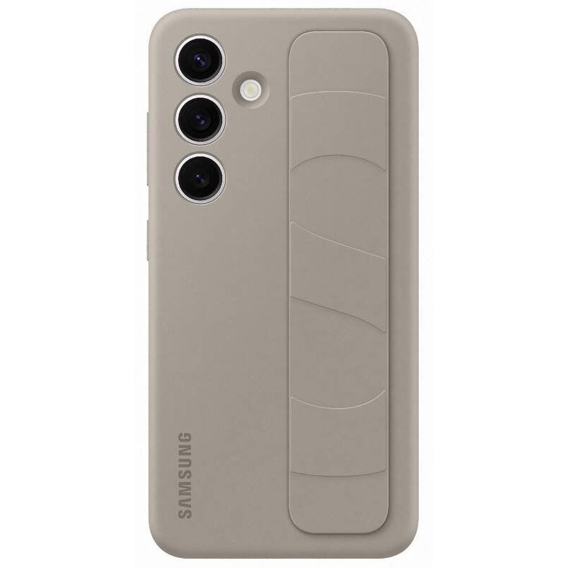 Samsung Aizmugurējais vāciņš Samsung - EF-GS921CUE Samsung Standing Grip Cover for Galaxy S24 Taupe