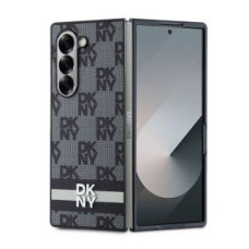 Dkny Aizmugurējais vāciņš DKNY - DKNY PU Leather Checkered Pattern and Stripe Case for Samsung Galaxy Z Fold 6 Black