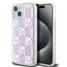 Dkny Aizmugurējais vāciņš DKNY - DKNY Liquid Glitter Checkered Pattern Case for iPhone 15 Pink