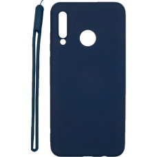 Evelatus Aizmugurējais vāciņš Evelatus Huawei P30 Lite Soft Touch Silicone Case with Strap Dark Blue