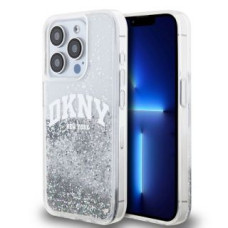 Dkny Aizmugurējais vāciņš DKNY - DKNY Liquid Glitter Arch Logo Case for iPhone 14 Pro Transparent