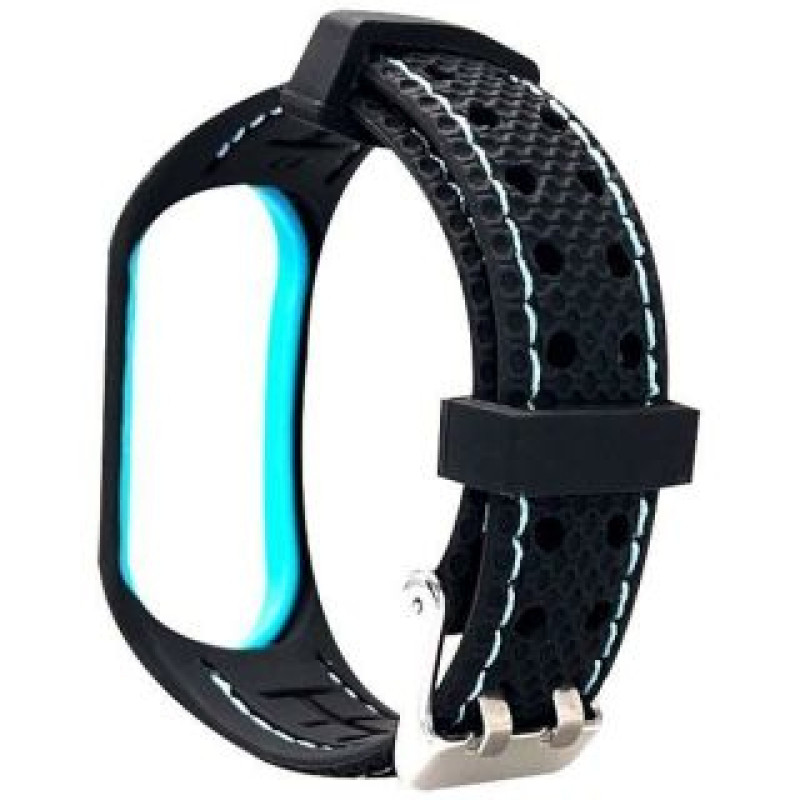 Beline Siksniņa Beline  Beline pasek Mi Band 7 Sport czarno-niebieski black/blue