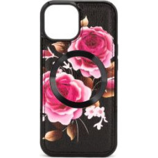 Evelatus Aizmugurējais vāciņš Evelatus Apple iPhone 14 Leather Case Zipper Design Flower Black