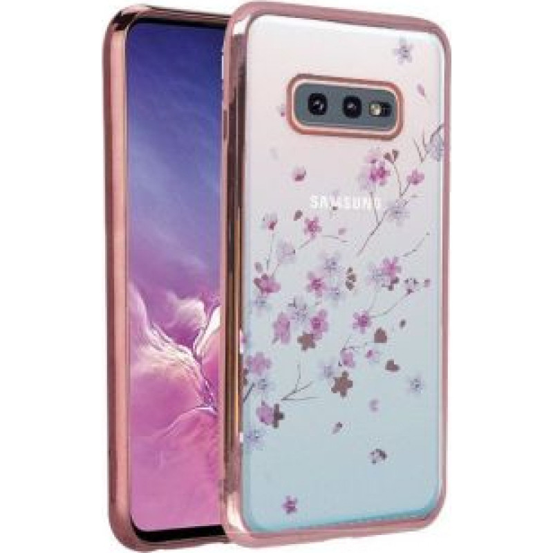 Ilike Aizmugurējais vāciņš iLike Samsung Galaxy S10E G970 Flower Rose Gold