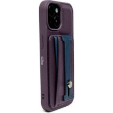 Ilike Aizmugurējais vāciņš iLike Apple iPhone 15 LEATHER POCKET STAND COVER Purple