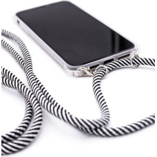 Evelatus Aizmugurējais vāciņš Evelatus Samsung A70 Case with rope Black Stripes Transparent