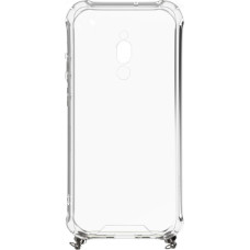 Evelatus Aizmugurējais vāciņš Evelatus Xiaomi Redmi 8 Silicone Transparent with Necklace TPU Strap Silver