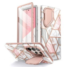 Supcase Cits mobilo telefonu aksesuārs Supcase  Cosmo Mag Supcase case with MagSafe for Samsung Galaxy S24 Ultra - pink marble