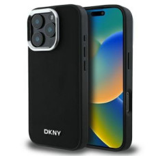 Dkny Cits mobilo telefonu aksesuārs DKNY  DKNY Plain Silver Logo MagSafe iPhone 16 Pro Case - Black