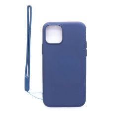 Evelatus Aizmugurējais vāciņš Evelatus Apple iPhone 11 Pro Soft Touch Silicone Case with Strap Dark Blue