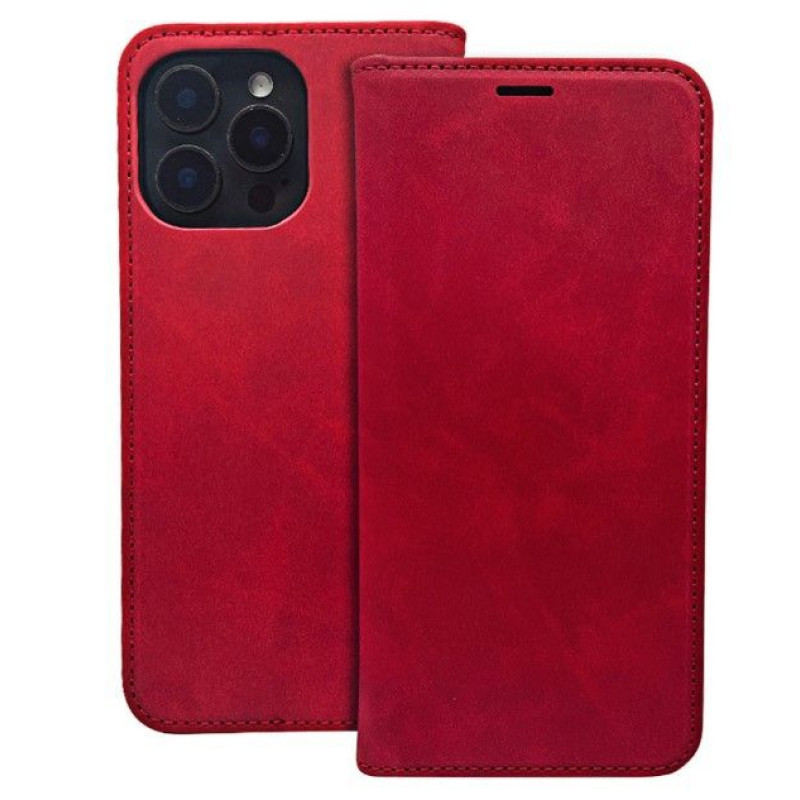 Ilike Atveramie maciņi iLike Xiaomi Redmi 13C 4G / 13C 5G / Poco C65 Smart Suede case Red