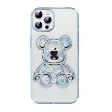 Ilike Aizmugurējais vāciņš iLike Apple iPhone 13 Pro Silicone Case Print Desire Bear Silver