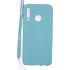 Evelatus Aizmugurējais vāciņš Evelatus Huawei P30 Lite Soft Touch Silicone Case with Strap Blue